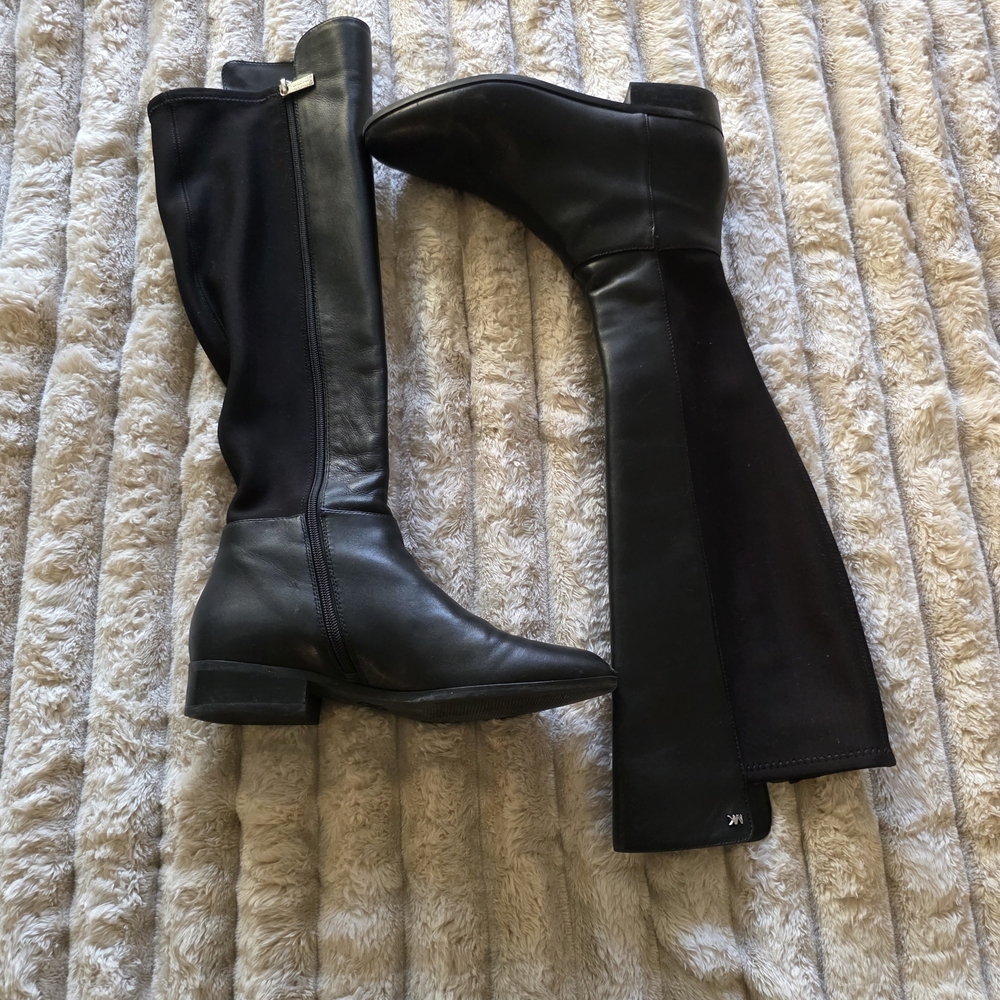 MICHAEL Michael Kors Classic Black Knee-High Women's Riding Boots